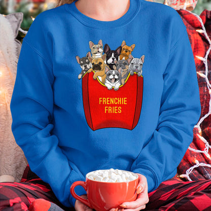 Dog Love Shirt, Dog Lover Gift T-Shirt/Hoodie/Sweatshirt HLT00 - Frenchie Fries Shirt French Bulldog Dog Mom Dog Dad Cute T-Shirt