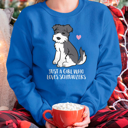 Dog Love Shirt, Dog Lover Gift T-Shirt/Hoodie/Sweatshirt HLT00 - Funny Schnauzer Dog Girl Just a Girl Who Loves Schnauzers T-Shirt
