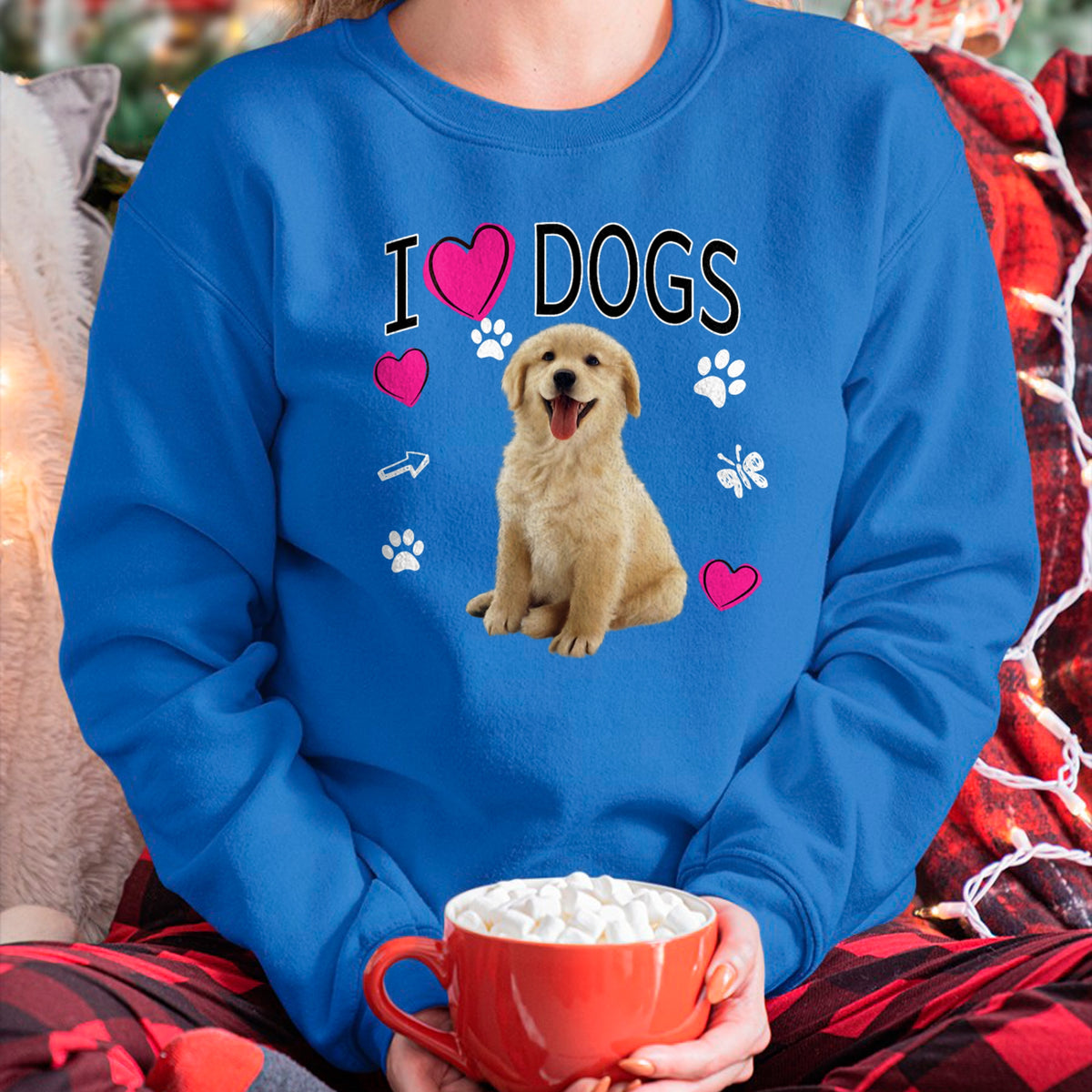 Dog Love Shirt, Dog Lover Gift T-Shirt/Hoodie/Sweatshirt HLT00 - I Love Dogs Shirt - Golden Labrador retriever t shirt T-Shirt