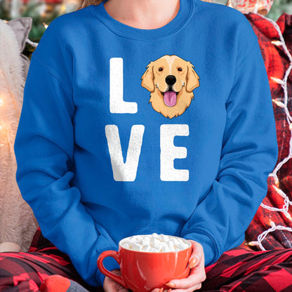 Dog Love Shirt, Dog Lover Gift T-Shirt/Hoodie/Sweatshirt HLT00 - LOVE Golden Retrievers T-Shirt for Women KIds Dog Pet Gift T-Shirt
