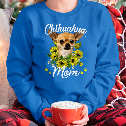 Dog Love Shirt, Dog Lover Gift T-Shirt/Hoodie/Sweatshirt HLT00 - Dog Mom Sunflower Gift Love Dogs and Flowers T-Shirt