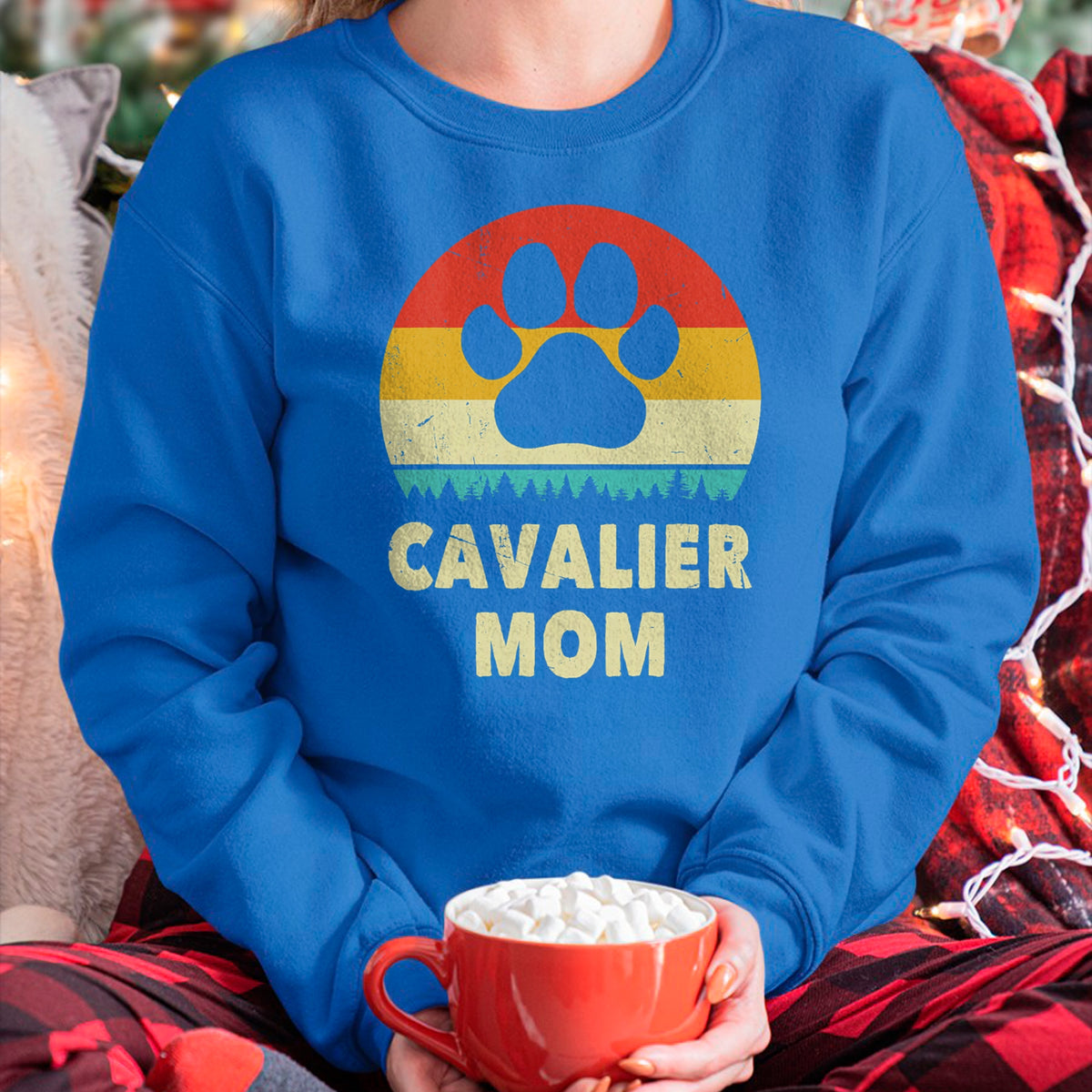 Dog Love Shirt, Dog Lover Gift T-Shirt/Hoodie/Sweatshirt HLT00 - Cavalier King Charles Spaniel Mom Vintage Dog Gift Women T-Shirt
