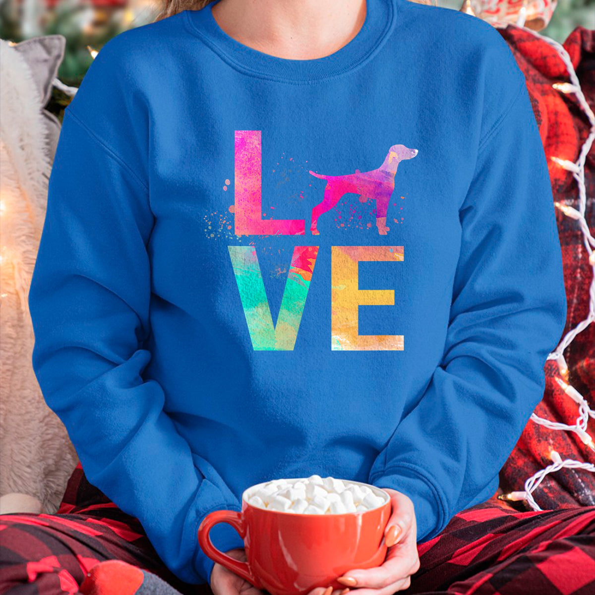 Dog Love Shirt, Dog Lover Gift T-Shirt/Hoodie/Sweatshirt HLT00 - Colorful Vizsla Dog Mom Gifts Vizsla T-Shirt