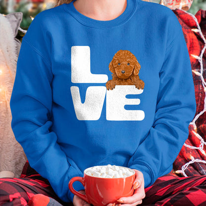 Dog Love Shirt, Dog Lover Gift T-Shirt/Hoodie/Sweatshirt HLT00 - I Love My Brown Poodle Dog Lover T-Shirt