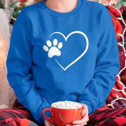 Dog Love Shirt, Dog Lover Gift T-Shirt/Hoodie/Sweatshirt HLT00 - Dog Paw Heart - Dog Lover Gift for Dog Moms T-Shirt