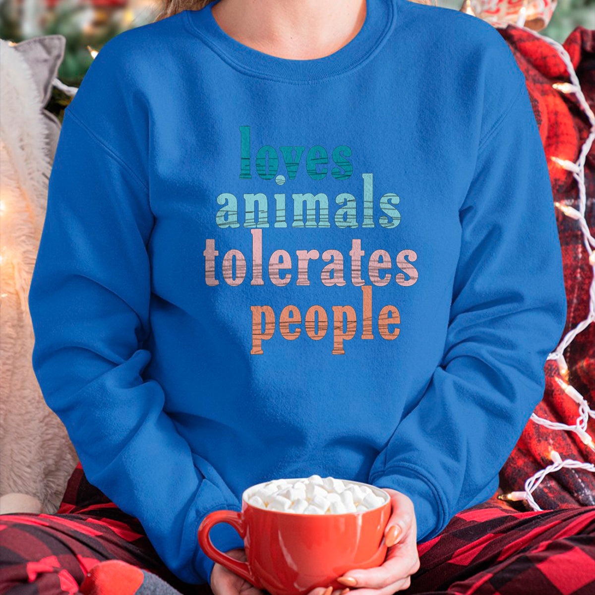 Dog Love Shirt, Dog Lover Gift T-Shirt/Hoodie/Sweatshirt HLT00 - Loves Animals Tolerates People Funny Animal Lover Dog Mom T-Shirt