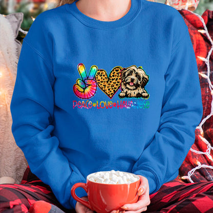 Dog Love Shirt, Dog Lover Gift T-Shirt/Hoodie/Sweatshirt HLT00 - Peace Love Havanese Tie Dye Dog Lover T-Shirt