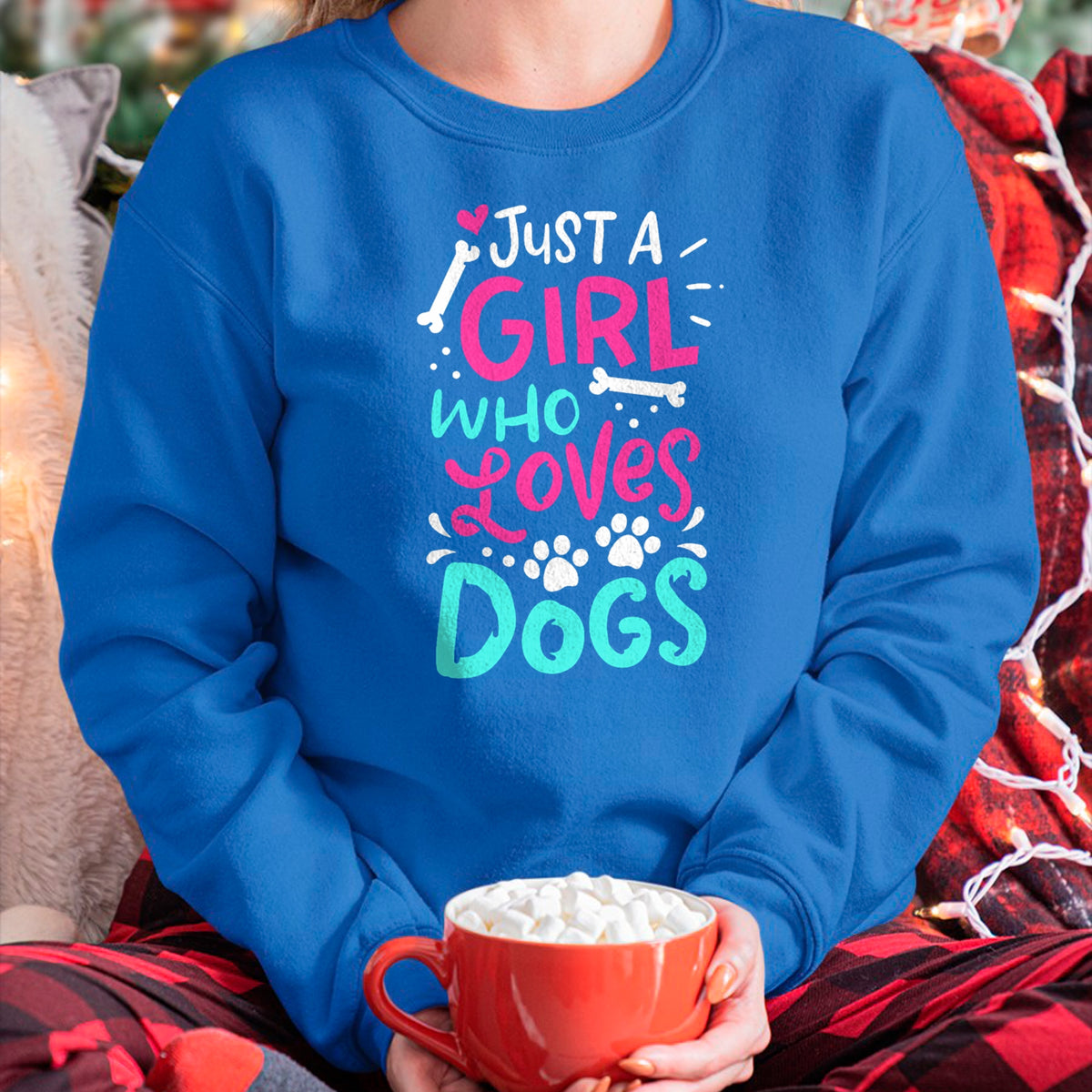 Dog Love Shirt, Dog Lover Gift T-Shirt/Hoodie/Sweatshirt HLT00 - Just a Girl Who Loves Dogs Funny Dog School Dog Trainer T-Shirt