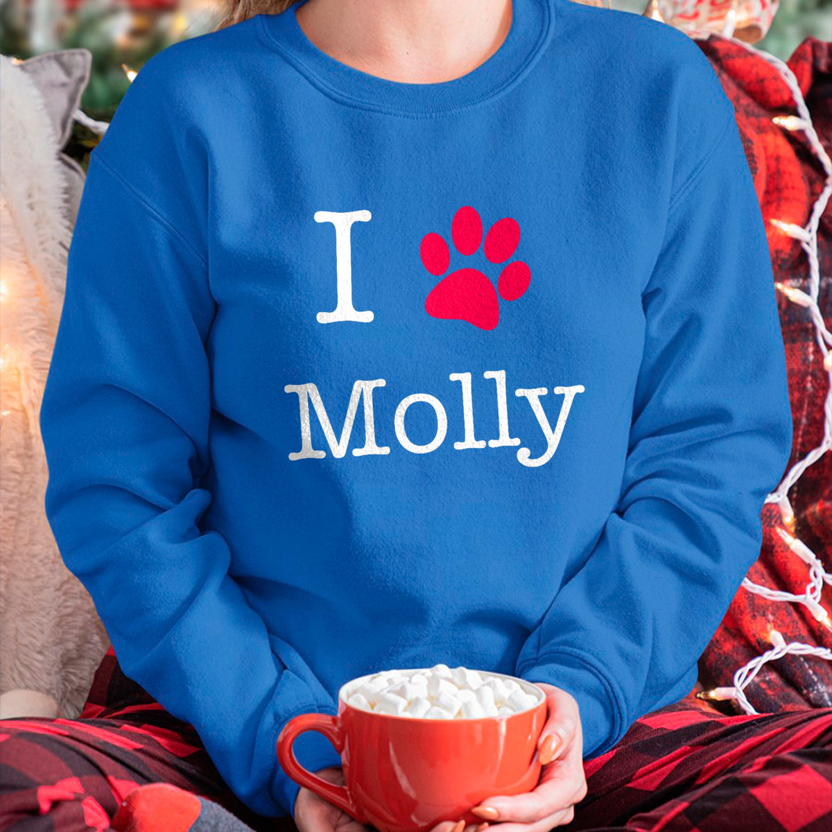 Dog Love Shirt, Dog Lover Gift T-Shirt/Hoodie/Sweatshirt HLT00 - I Love Molly Dog Name T-Shirt Gift Shirt T-Shirt