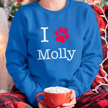 Dog Love Shirt, Dog Lover Gift T-Shirt/Hoodie/Sweatshirt HLT00 - I Love Molly Dog Name T-Shirt Gift Shirt T-Shirt