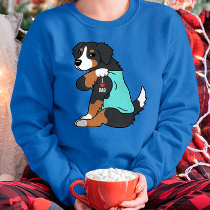 Dog Love Shirt, Dog Lover Gift T-Shirt/Hoodie/Sweatshirt HLT00 - Bernese Mountain Dog I Love Dad Funny Dog T-Shirt