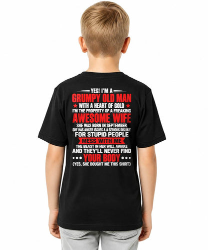 OCTOBER, YES I'M A GRUMPY MAN - GIFT FROM WIFE TO HUSBAND - TOBY10 (SKU2609-287-10)