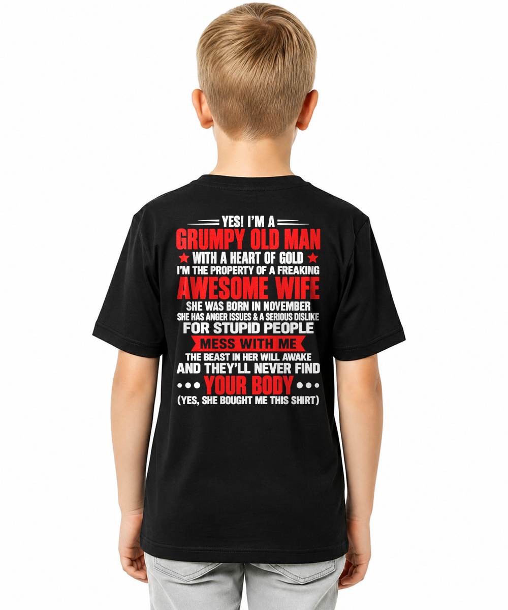 NOVEMBER, YES I'M A GRUMPY MAN - GIFT FROM WIFE TO HUSBAND - TOBY11 (SKU2609-287-11)