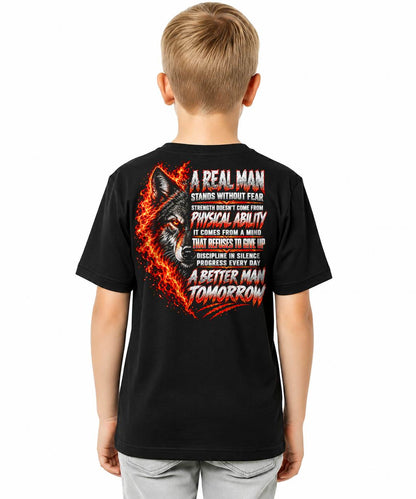 ANIMAL WOLF - A REAL MAN STANDS WITHOUT FEAR - TOBY00 (SKU2609-275)