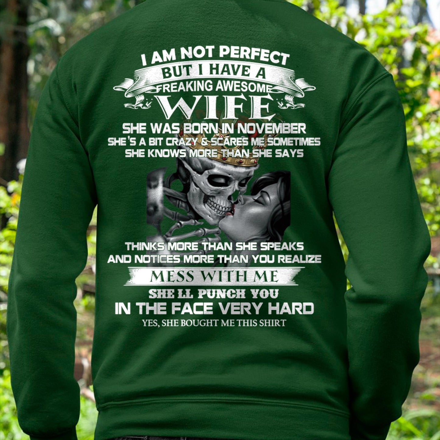 November - I Am Not Perfect But I Have A Freaking Awesome Wife - Gift For Husband From Wife - TOBY11 (SKU06-34-11)