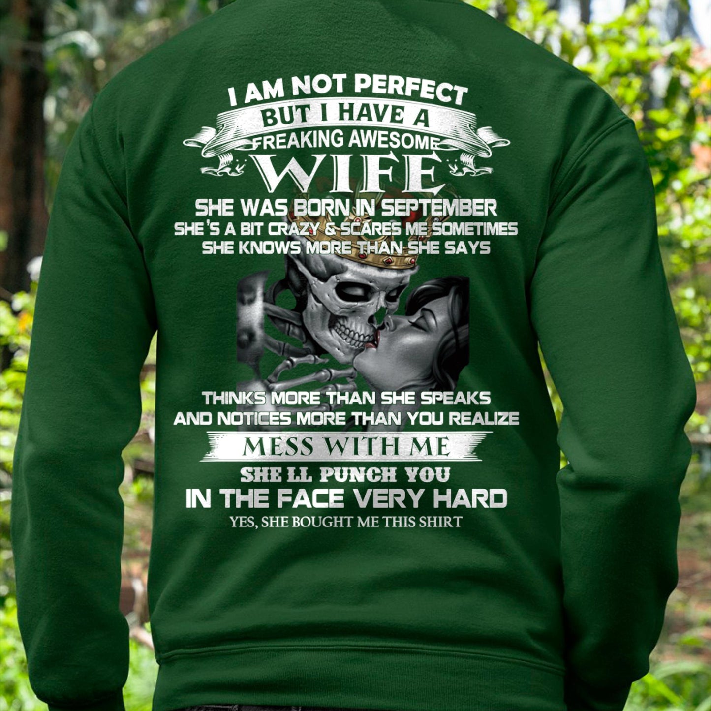 September - I Am Not Perfect But I Have A Freaking Awesome Wife - Gift For Husband From Wife - TOBY09 (SKU06-34-09)