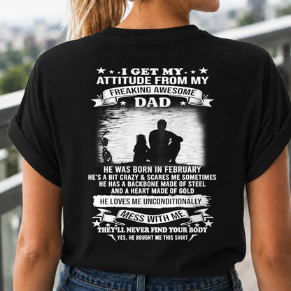 FEBRUARY, FREAKING AWESOME DAD - SHIRT FROM DAD - TOBY02 (SKU2604-188)