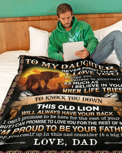 To My Daugher From Dad Blanket - Toby00