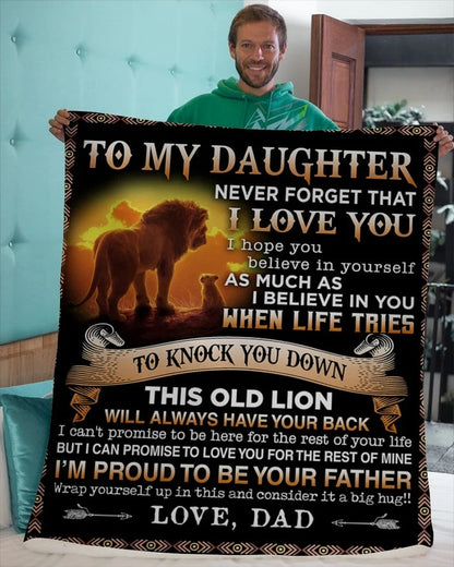 To My Daugher From Dad Blanket - Toby00
