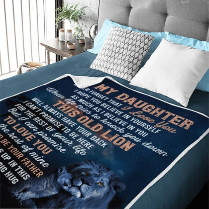 Old Lion Love Daughter Blanket - Toby00