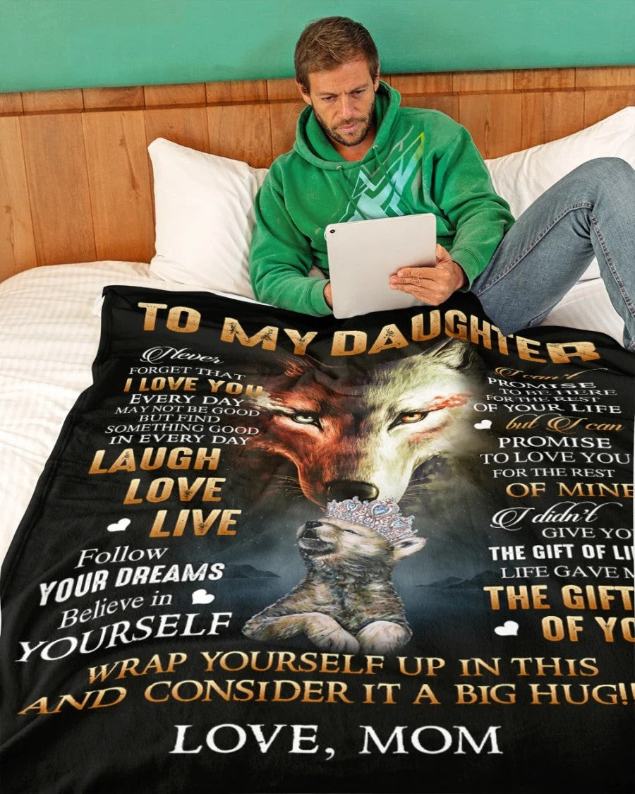 To My Daughter From Mom Blanket - Toby00