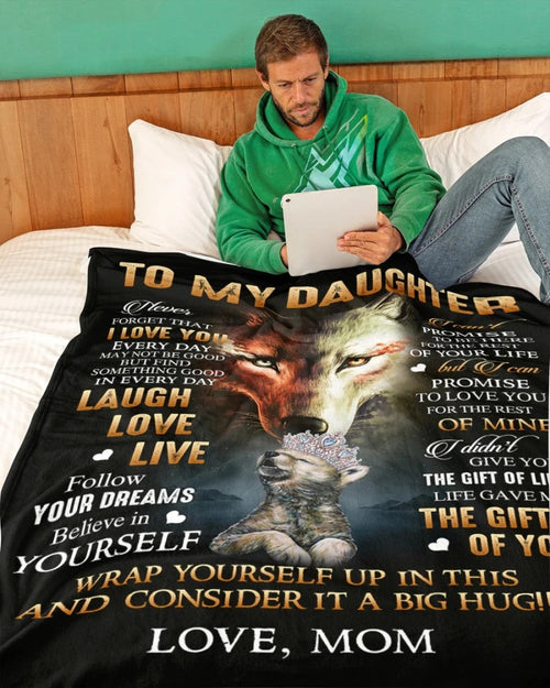 To My Daughter From Mom Blanket - Toby00