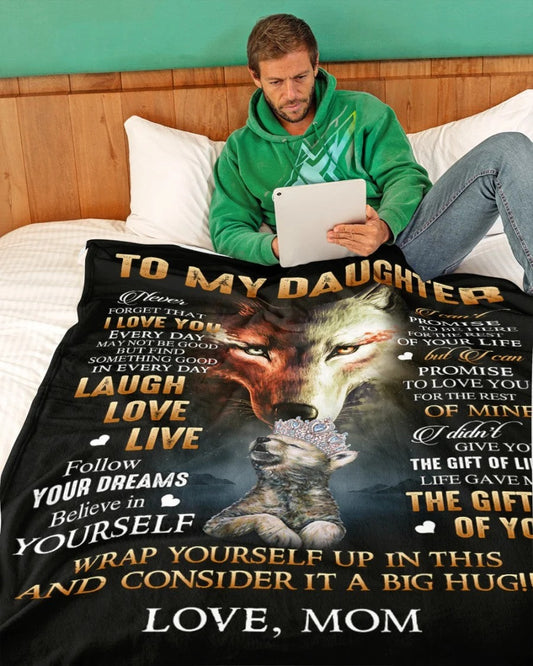 To My Daughter From Mom Blanket - Toby00