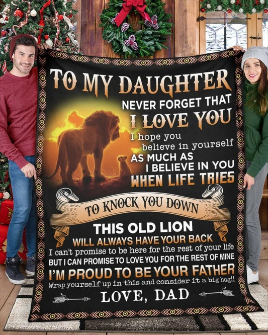 To My Daugher From Dad Blanket - Toby00