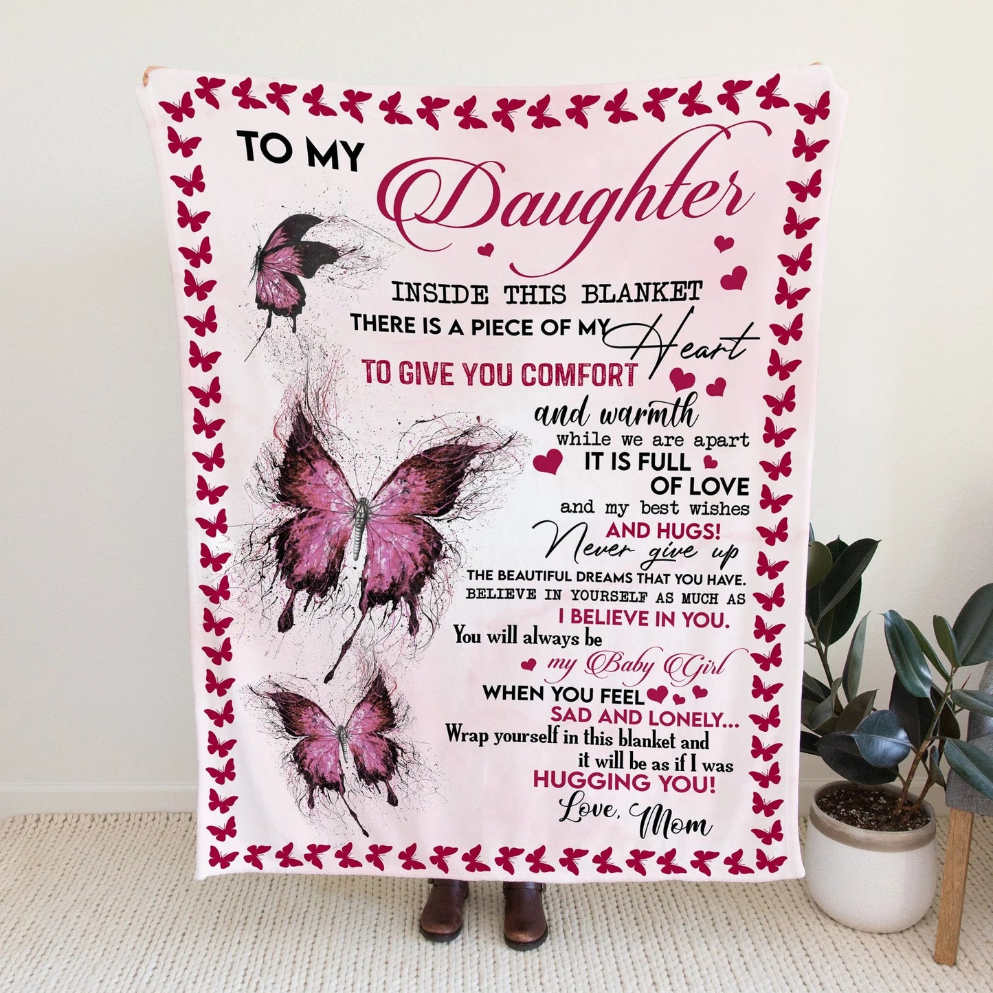 To My Daughter From Mom Blanket - Toby00