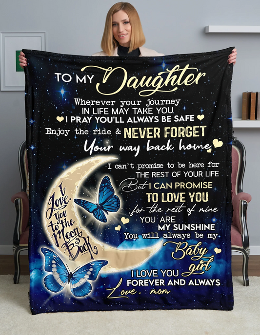 To My Daughter From Mom Blanket - Toby00