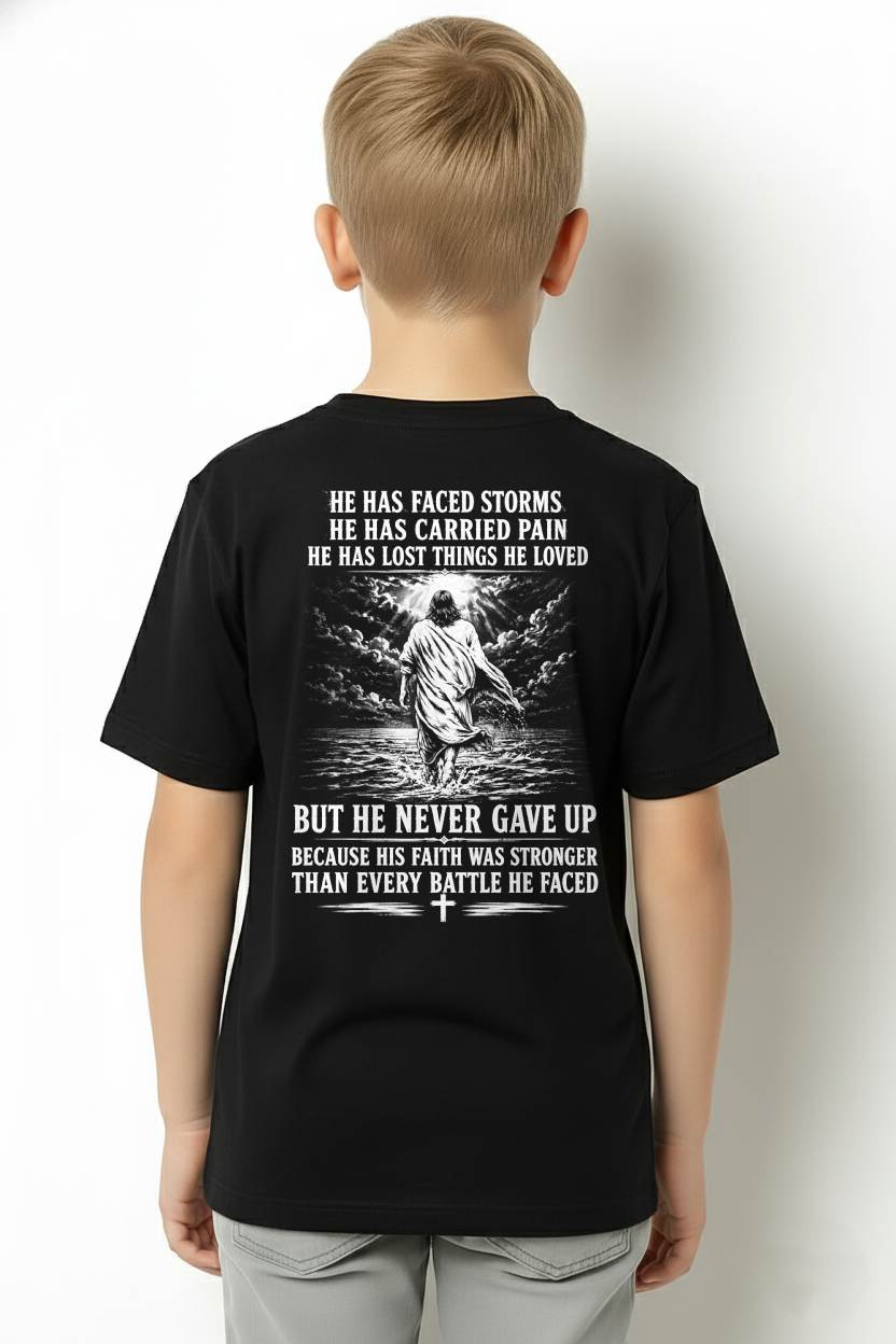 HE NEVER GAVE UP - SHIRTS FOR MENS- TOBY00 (SKU2608-372)