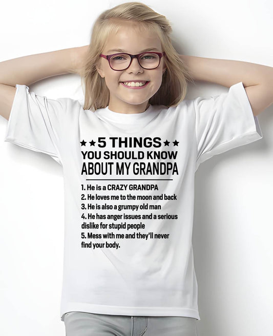 FIVE THINGS YOU SHOULD KNOW ABOUT MY GRANDPA - GIFT FROM GRANDPA - TOBY00 (SKU2603-134-00)