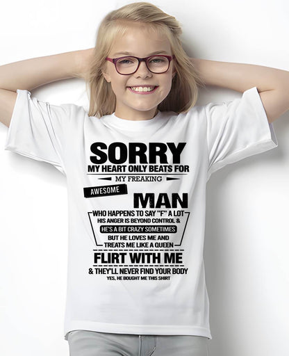 SORRY MY HEART ONLY BEATS FOR MY FREAKING AWESOME MAN - FROM HUSBAND - TOBY00 (SKU26T-01-34-00)