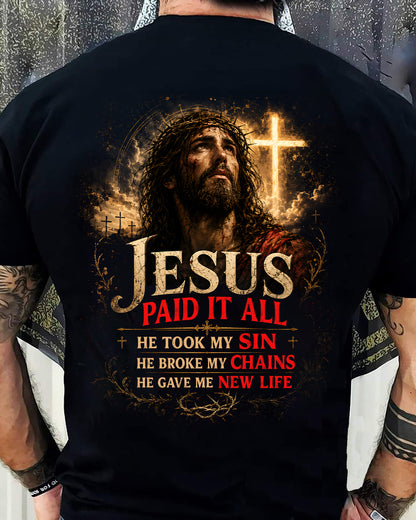 JESUS PAID IT ALL - SHIRTS FOR MEN - TOBY00 (SKU2608-95)