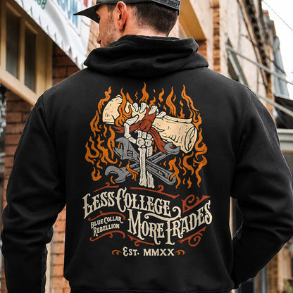 LESS COLLEGE BLUE COLLAR REBELLION MORE TRADES - SHIRTS FOR MEN - TOBY00 (SKU2608-487)