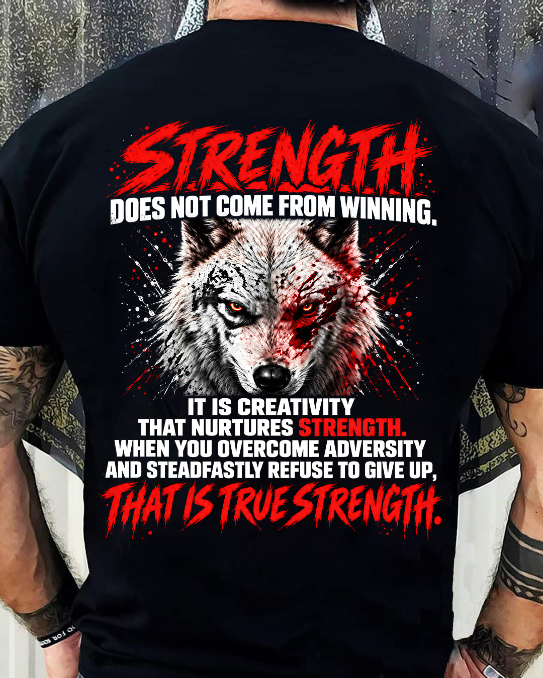 ANIMAL WOLF - STRENGTH DOESN'T COME FROM WINNING - TOBY00 (SKU2609-248)