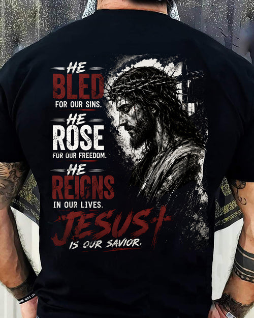 HE BLED FOR OUR SINS- SHIRTS FOR MEN - TOBY00 (SKU2608-20)