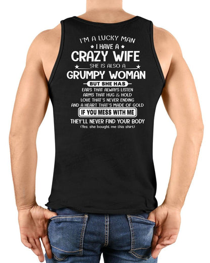 LUCKY MAN OF A GRUMPY WIFE  - GIFT FROM WIFE - TOBY00 (SKU12-277-00)