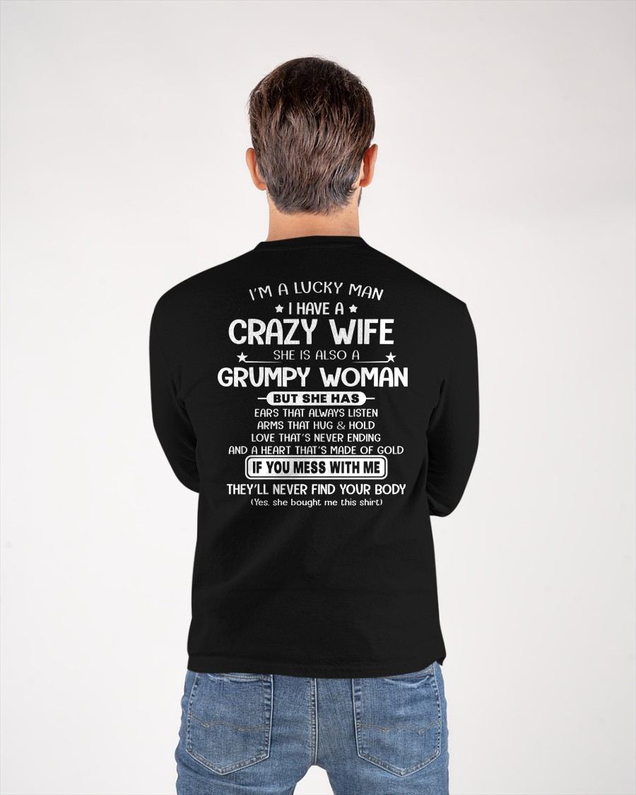 LUCKY MAN OF A GRUMPY WIFE  - GIFT FROM WIFE - TOBY00 (SKU12-277-00)
