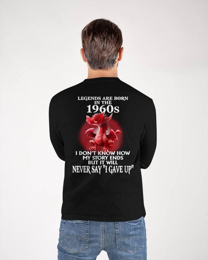 1960s - NEVER SAY GIVE UP - BIRTHDAY T-SHIRT FOR MEN - TOBY00 (SKU12-163-1960)