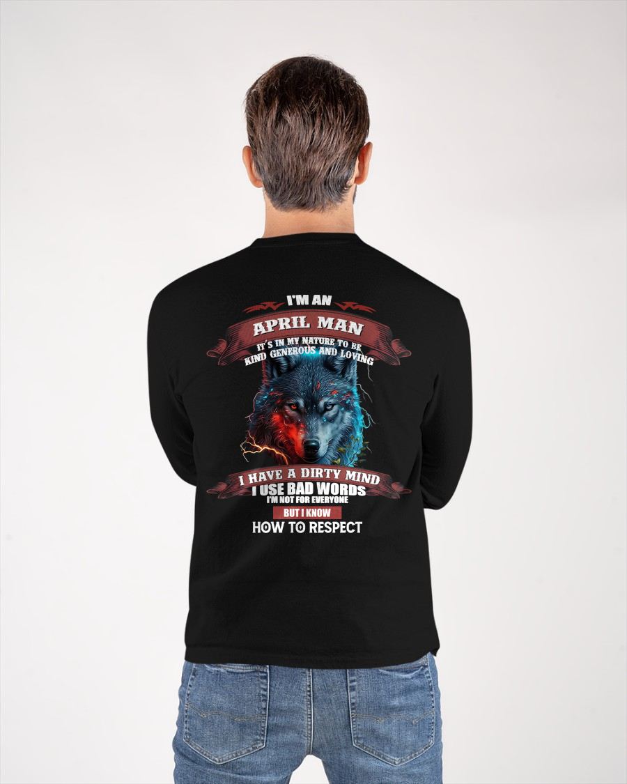 APRIL - KNOW HOW TO RESPECT - BIRTHDAY T-SHIRT FOR MEN - TOBY04 (SKU12-162-04)