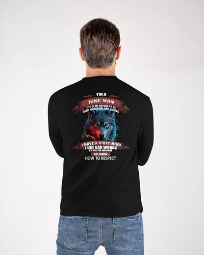JUNE - KNOW HOW TO RESPECT - BIRTHDAY T-SHIRT FOR MEN - TOBY06 (SKU12-162-06)