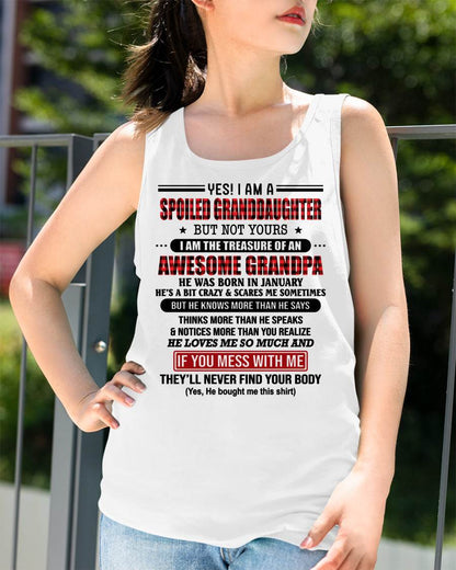 JANUARY - YES! I'M A SPOILED GRANDDAUGHTER - GIFT FROM GRANDPA - TOBY01 (SKU26T-01317-01)