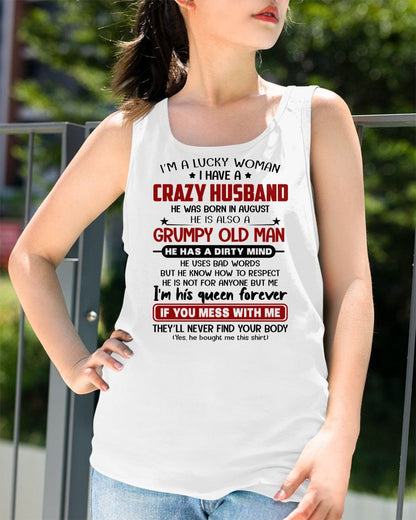 AUGUST - TO MY WIFE - I'M A LUCKY WOMAN - GIFT FROM HUSBAND - TOBY08 (SKU12-282-08)