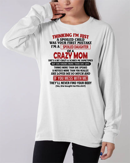 I'M A SPOILED DAUGHTER - GIFT FROM MOM - TOBY00 (SKU-CM-00)