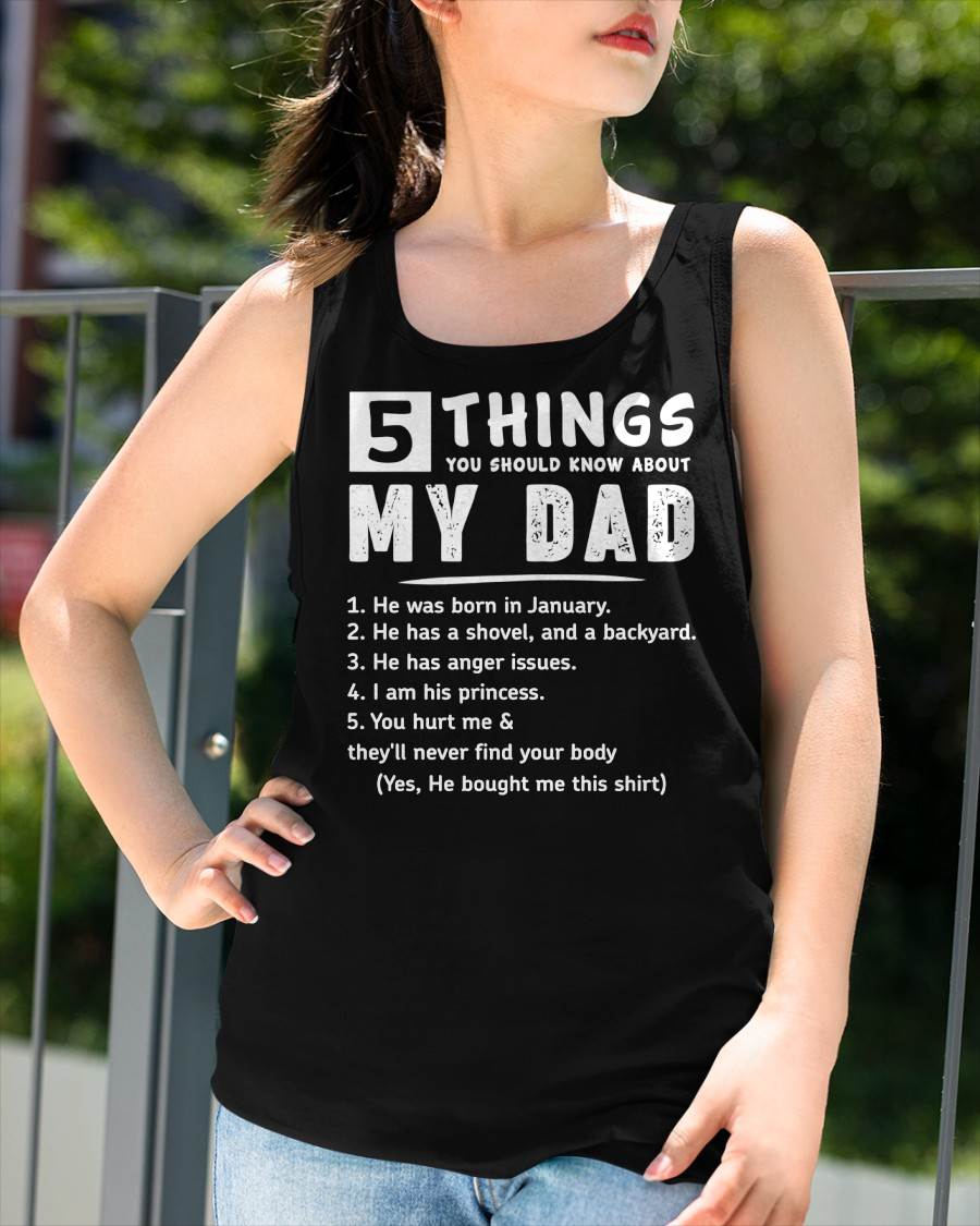 5 THINGS ABOUT MY DAD - PERFECT GIFT FOR YOUR DAUGHTER - GIFT FROM DAD - TOBY01 (SKU12-240-01)