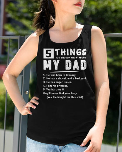 5 THINGS ABOUT MY DAD - PERFECT GIFT FOR YOUR DAUGHTER - GIFT FROM DAD - TOBY01 (SKU12-240-01)