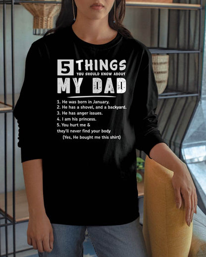 5 THINGS ABOUT MY DAD - PERFECT GIFT FOR YOUR DAUGHTER - GIFT FROM DAD - TOBY01 (SKU12-240-01)