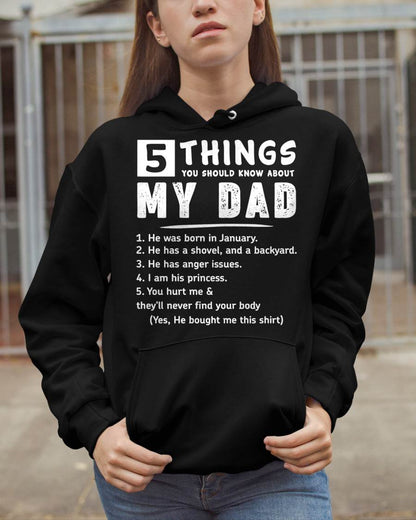 5 THINGS ABOUT MY DAD - PERFECT GIFT FOR YOUR DAUGHTER - GIFT FROM DAD - TOBY01 (SKU12-240-01)