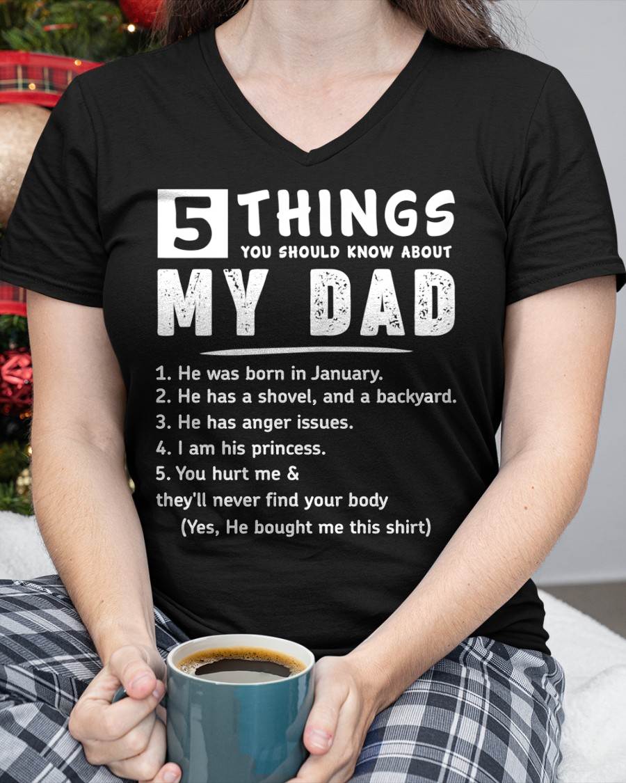 5 THINGS ABOUT MY DAD - PERFECT GIFT FOR YOUR DAUGHTER - GIFT FROM DAD - TOBY01 (SKU12-240-01)